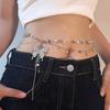 Multi-layer Butterfly Waist Chain Silver Bohemian Body Chain Metal Belly Chain Jeans Decoration