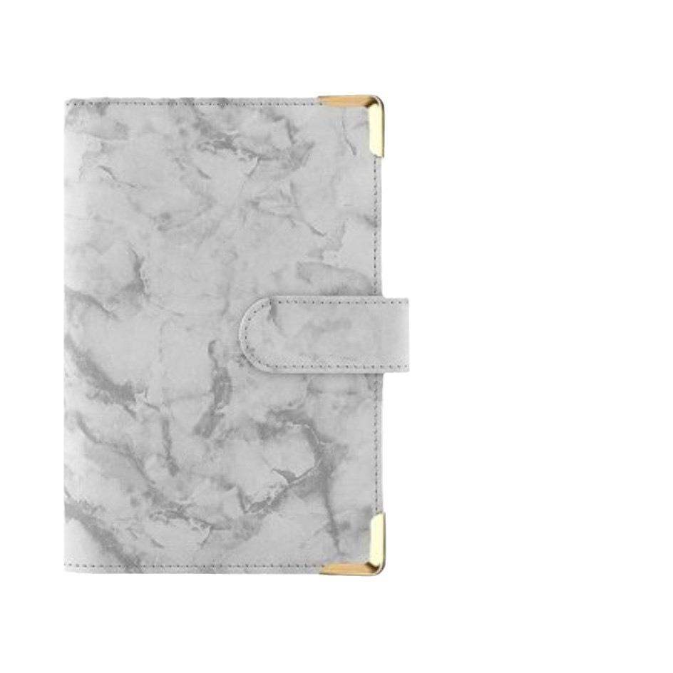 Marble Pattern A6 PU Leather Cash Budget Binder & Savings Notebook