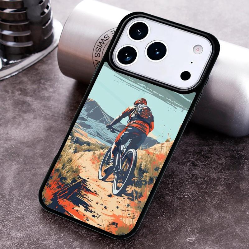 Mountain Biking MTB Phone Case for iPhone 17 16 15 Pro Max Air 14 13 12 11 Plus Shockproof Capa Cover
