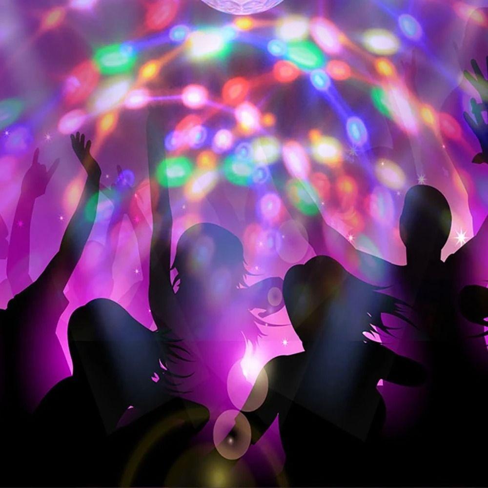 1Pcs Crystal RGB Projection Lamp E27 DJ Disco Ball Light Rotating Magical Ball Light KTV Bar Stage