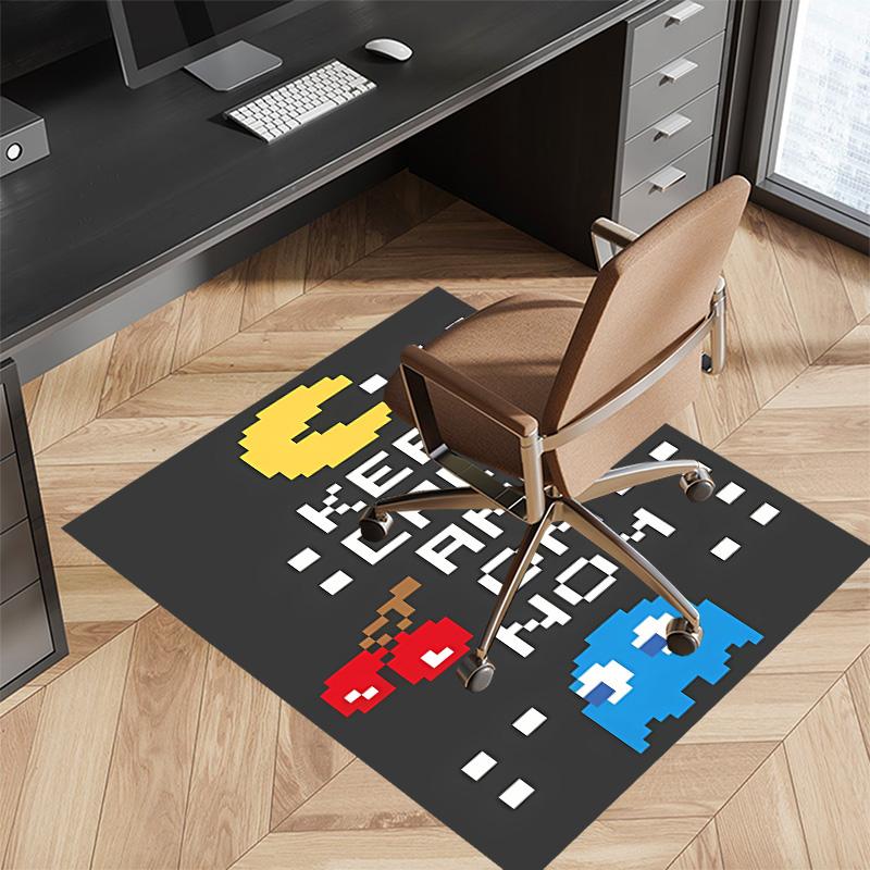 P-PacMan Game Printed Absorbent Washable Carpet, Non-Slip Bathroom Mats, Kitchen Rugs, Yoga Mat,Living Room Entrance, Camping Picnic Rugs