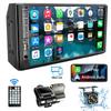 7 Inch Car Radio Stereo 2 Din Touchscreen Car Video Player with Dash Cam and Backup Camera Bluetooth Navigation USB FM AUX Input