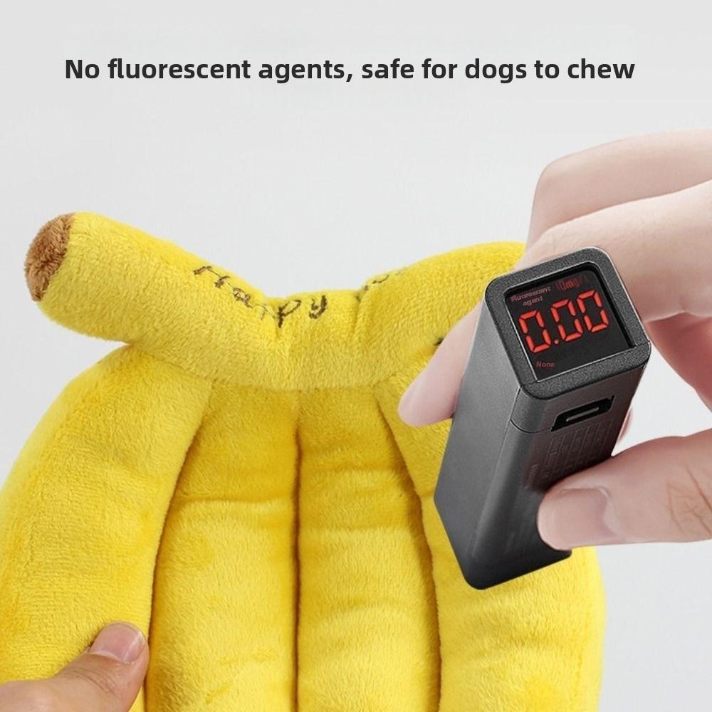 Yellow Squeaky Dog Toy Plush Banana Pet Interactive Toys Funny Pet Chew Plush Toy  Gift