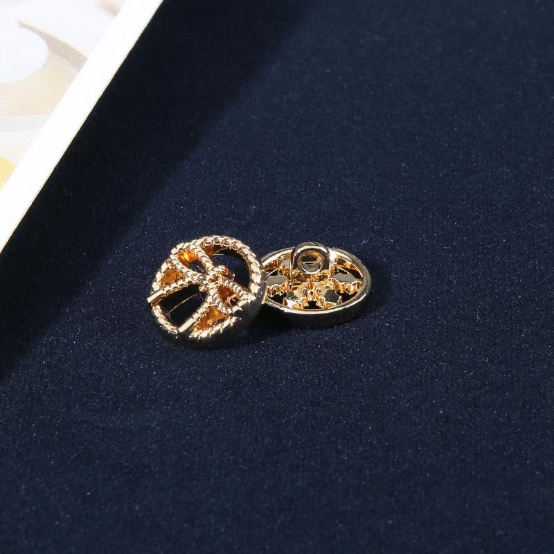 Buttons Diamond Shirt Cardigan Button Accessories Versatile Round Clothes Shirt With Diamonds Women'S High-End Metal Small Buttons