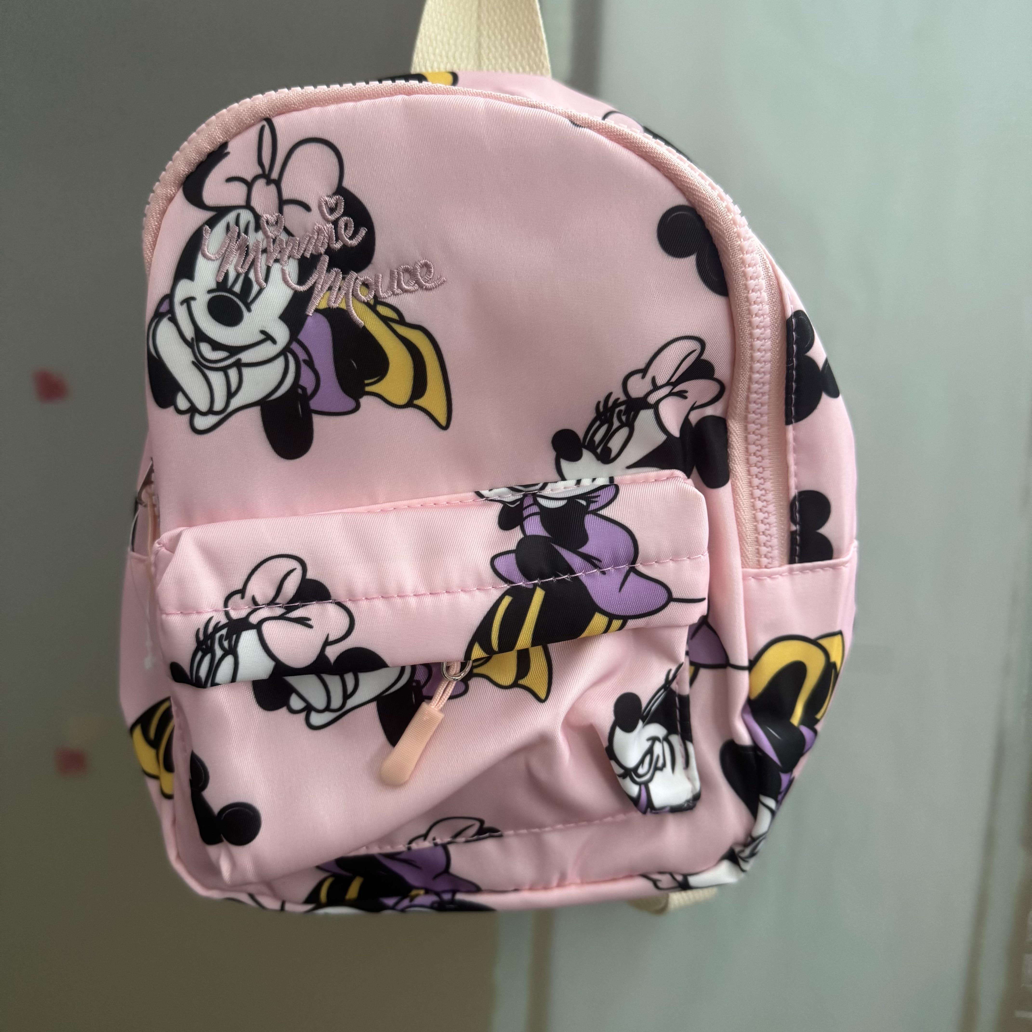 Disney cartoon Minnie New Kids Backpack Mini Schoolbag Girls  Cute Shoulder Bag