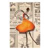 Abstract Fashion Girl In Newspaper Canvas Painting Vintage Poster and Prints Nordic Wall Art Picture for Living Room Home Decor
