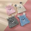 Coral Velvet Cartoon Shower Cap Soft Absorbent Hair Dry Cap Children's Hair Dry Cap