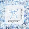 50/100PCS Cartoon Blue Bow Stickers Decorative Stationery Box Waterproof Stickers