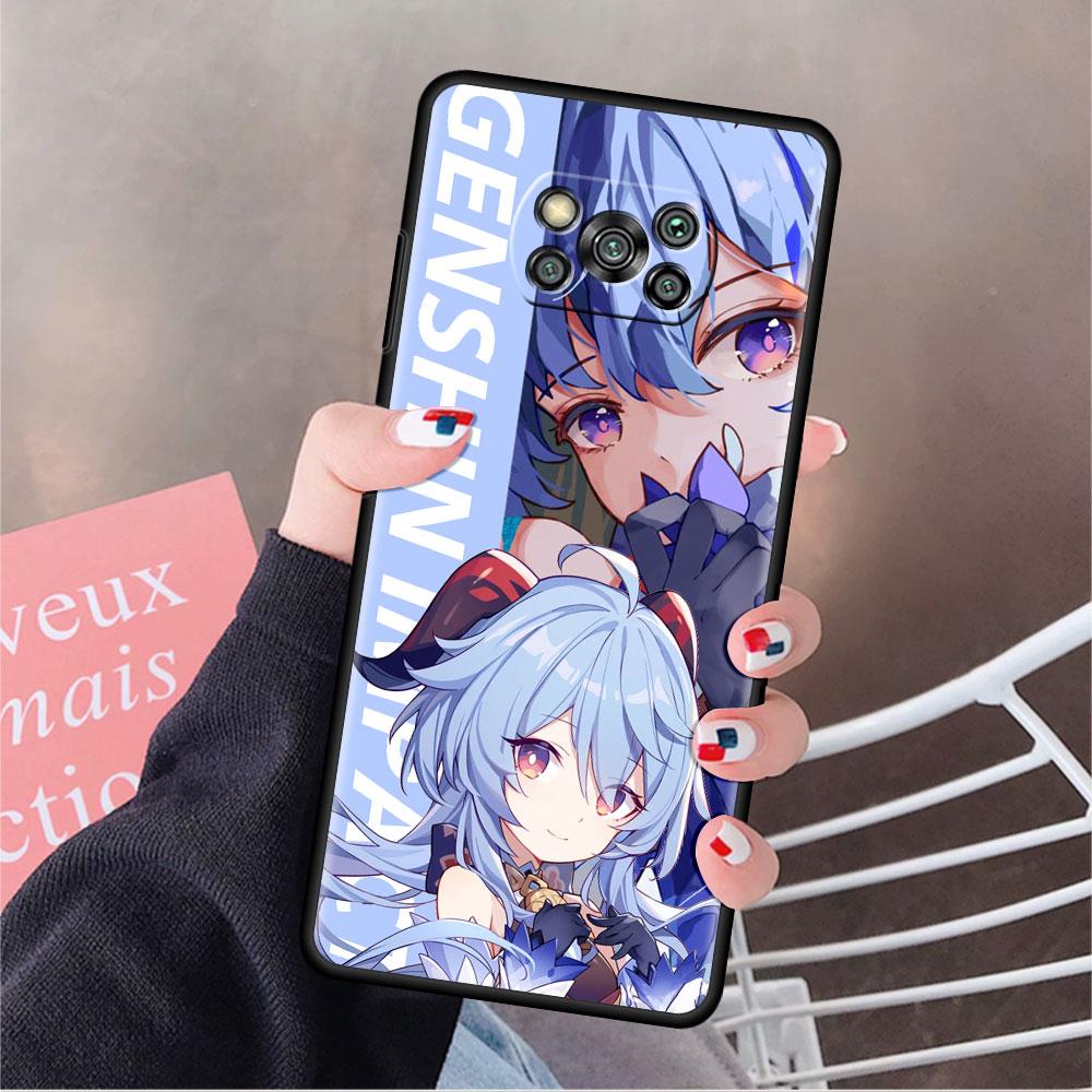Genshin Impact Game Phone Case For Xiaomi Mi Poco X3 NFC X4 M4 M3 Pro F1 F4 F3 GT C40 11T 11 Lite 5G Fundas Black Cover