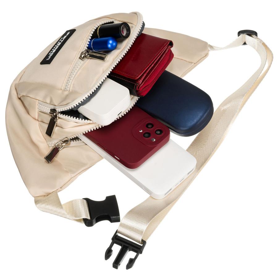 Urban Pouch Made of Polyester In a Fashionable, Cream Color - Peterson