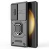 For Samsung Galaxy S25 Ultra Case PC+TPU Kickstand Phone Protector with Lens Cover