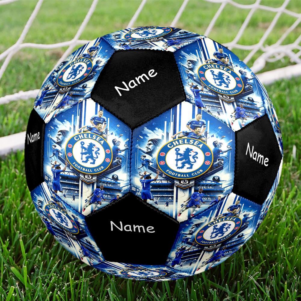 Custom Name Chelsea Football Club Theme Size 5 Soccer Ball, Suitable for Both Indoor and Outdoor Matches, a Gift Suitable for Everyone.