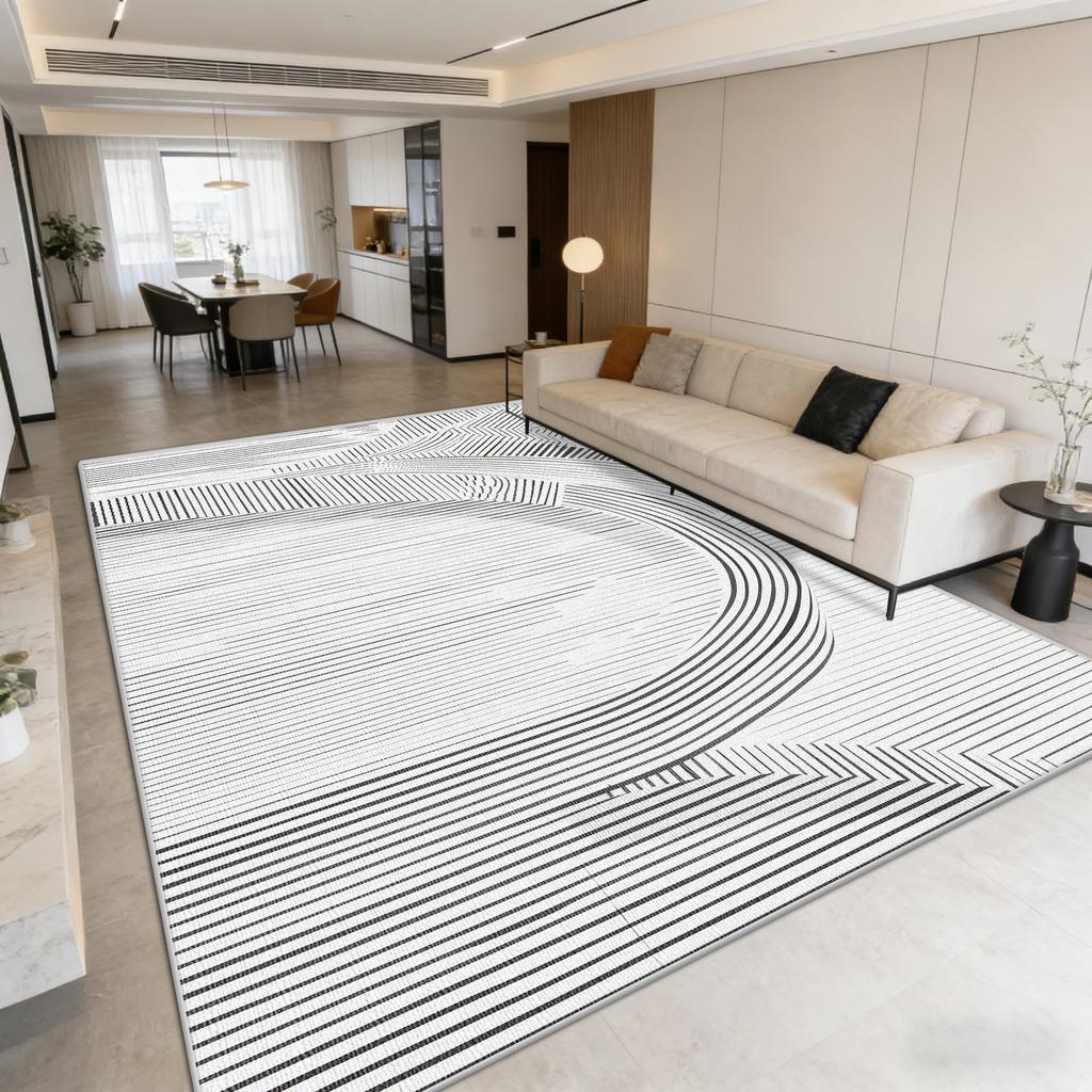Modern Minimalism Geometric Carpet Home Large Area Non-slip Washable Rugs Easy Clean Cloakroom Bedroom Customizable Floor Mat