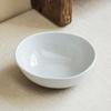 Minimalist Style Brown Bottom Ceramic Bowl Creative Oval Bowl Household Dish Bowl Noodle Bowl Salad Bowl Sesame Glaze Tableware Bowl