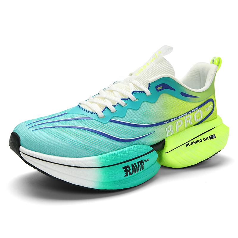 

Unisex Running Shoes Professional Cushioning Breathable Mesh Wear-resistant Marathon Training Sports Tennis Shoes for Men Women 34 зелёный