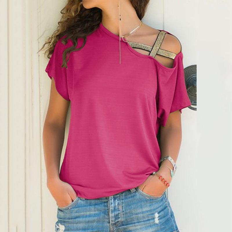 JPNTKYWomen's Fashion Casual Solid Color Print Short Sleeve Blouses & Shirts