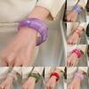 Bohemian Resin Bangle Minority Design Colorful Hand Ring Simple Irregular Wide Bracelet  Women Gift