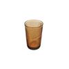 GLASS FOR WATER, GRINKS, JUICE 300ml, WOOD SLICE PATTERN ARBRE BROWN