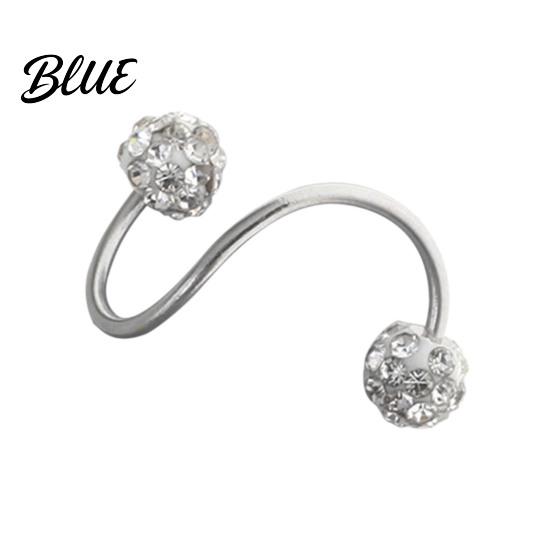 Sturdy Earring 1Pc Piercing Faux Crystal Tragus Studs
