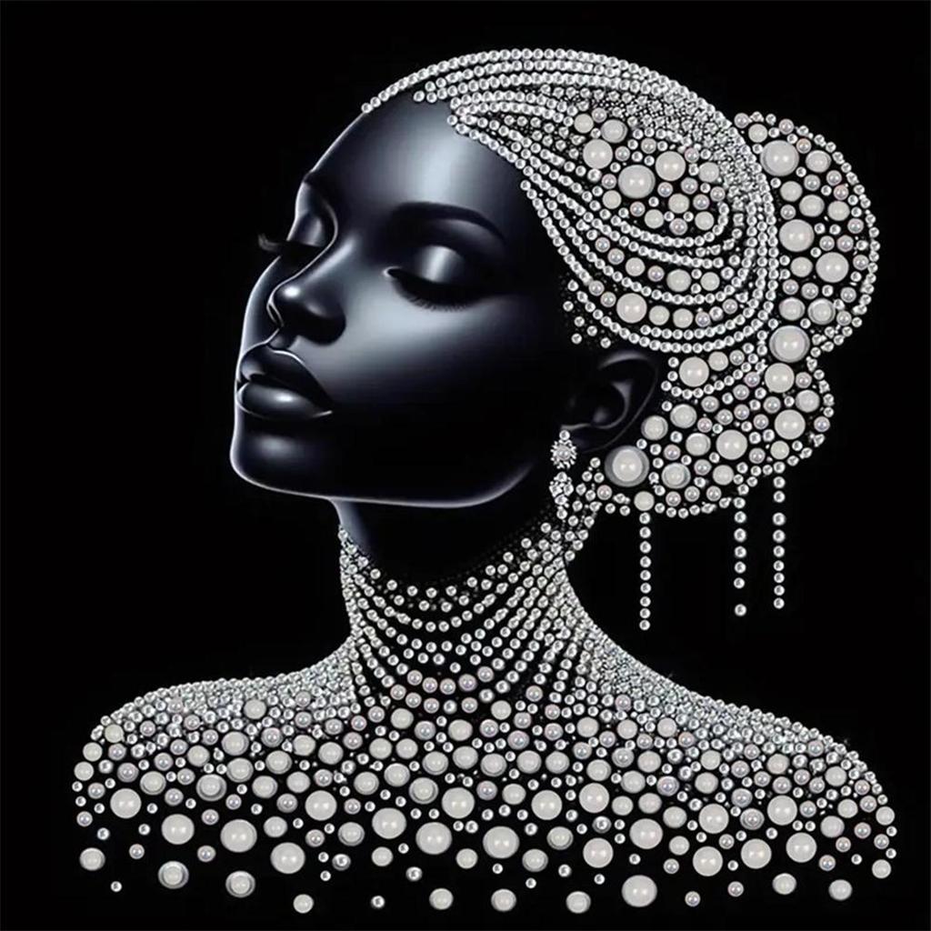 5D DIY Partial Special Shaped Drill Diamond Painting Kit Lady Decoration