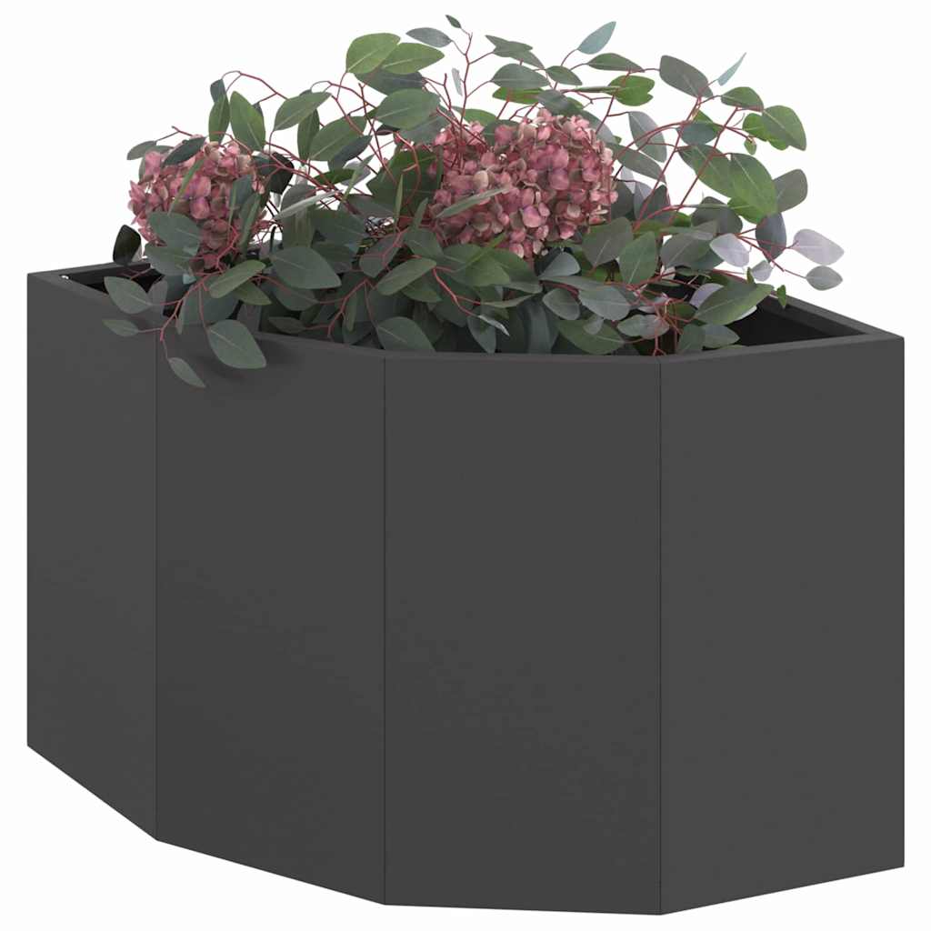 Corner Planter Black 45 x 45 x 35 cm Steel