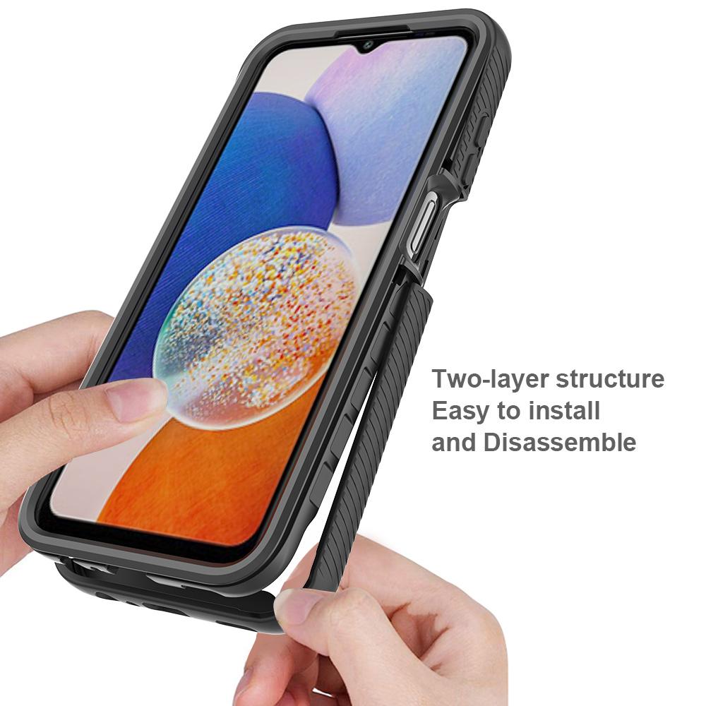 

For Samsung Galaxy A15 4G/A15 5G Cell Phone Case Anti-Scratch PC+TPU Protective Back Cover Black