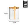Mingwei Square Glass Storage Jar with Spoon