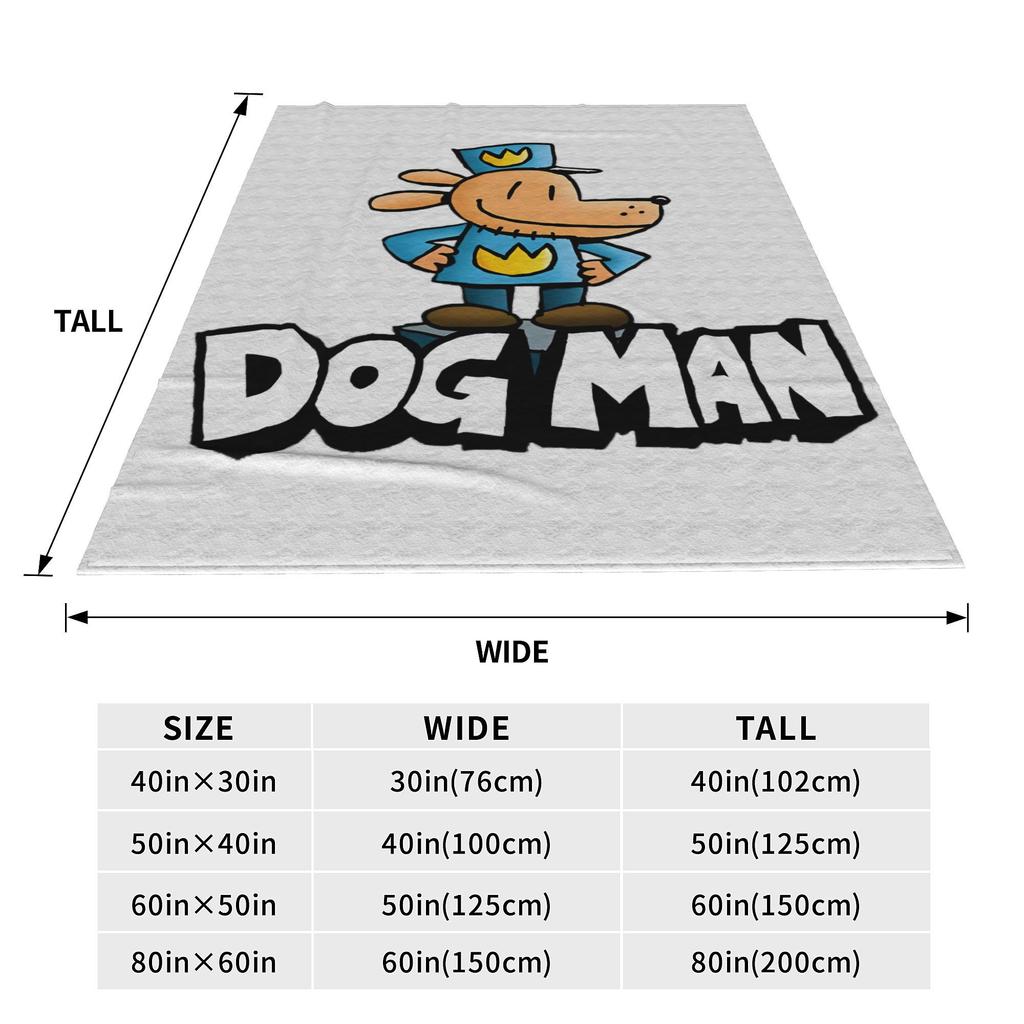 Dogman Cool Manga Comic Coperte in Pile Dog Man Divertente Coperta Plaid per Letto Divano Divano 200x150cm Pezzo di Tappeto Leggero Sottile