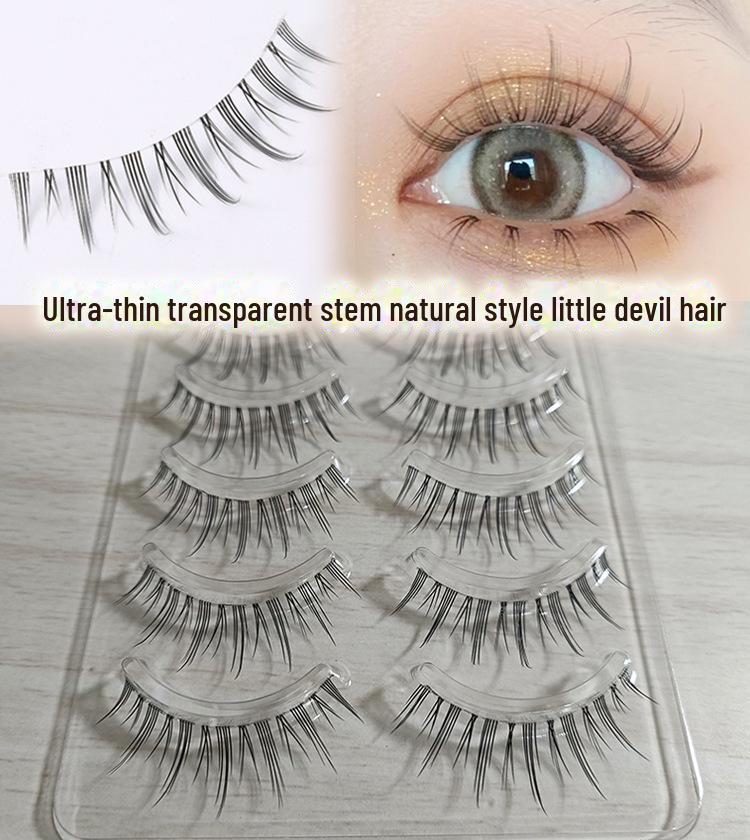 

Ресницы Mom s Natural Little Devil — прозрачный стержень, естественная имитация, волшебные волосы, идеально подходят для свадебного и мультяшного макияжа глаз.