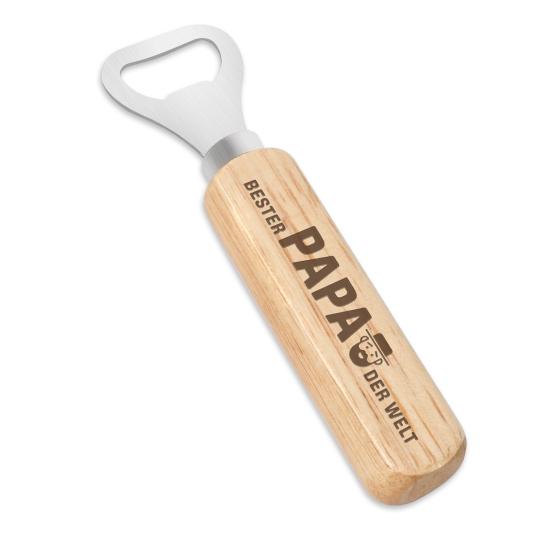Engraved Beer Opener Wood Handle Beer Bottle Opener Handcrafted Father's Day Personalized Gift for Dad Grandpa