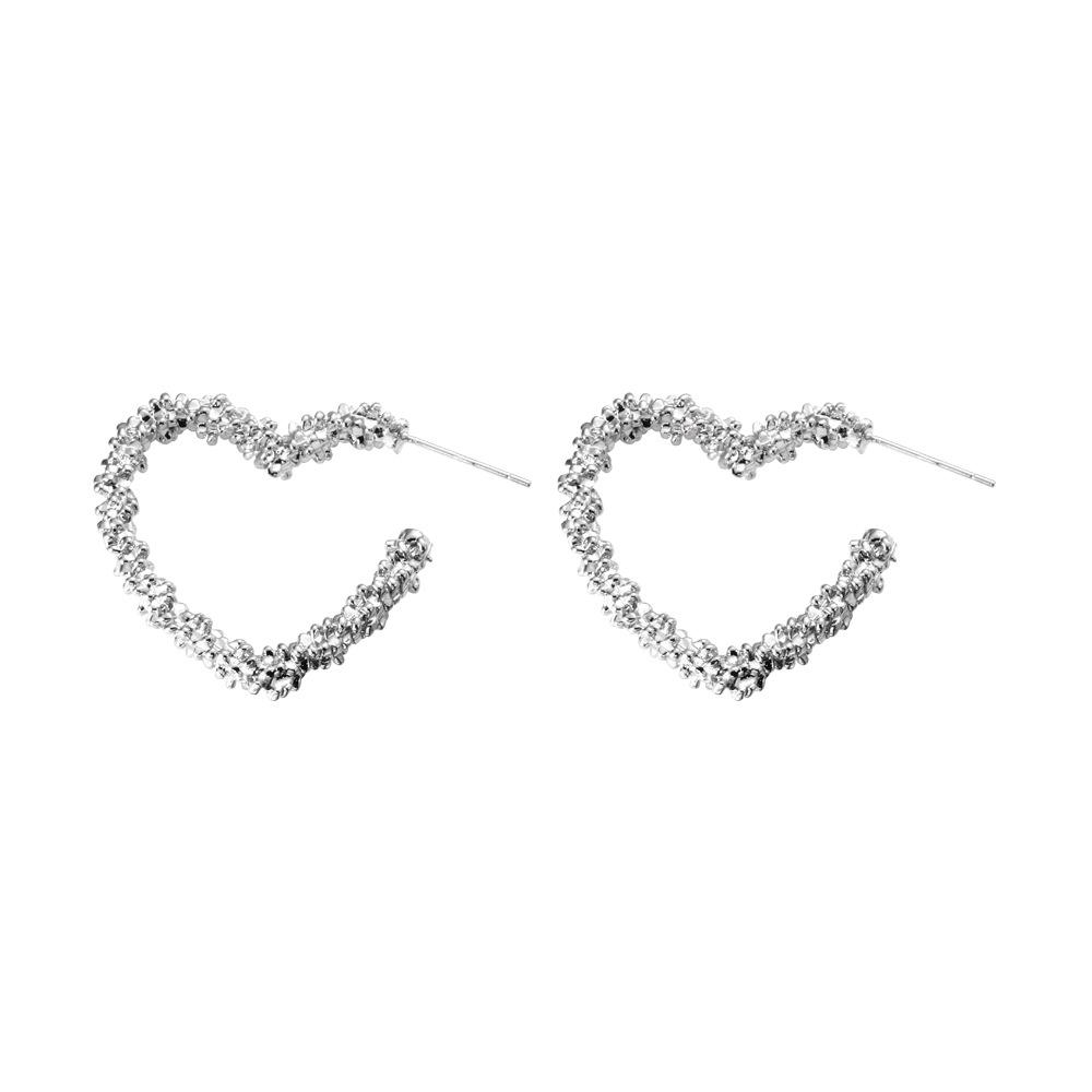 

Серьги-гвоздики Love женские нишевые преувеличенные легкие роскошные темпераментные дизайн 925 серебряные иглы ins личность продвинутое чувство простые украшения для ушей