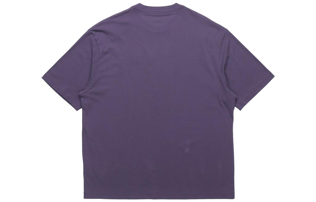 Jordan T Shirts Men's Purple Crew Neck Moderate Straight Fit CZ5182-573