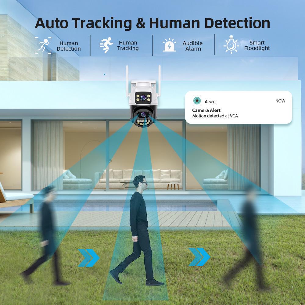 ICSEE Dual-Screen 9MP 5x Zoom HD WiFi Wireless Surveillance Camera Binocular