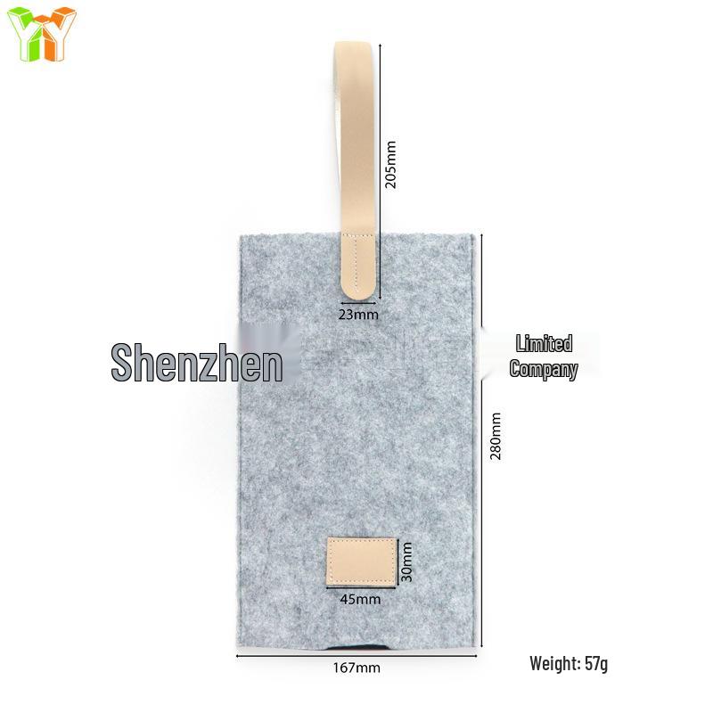 Portable 750ml Felt Wine Gift Bag - Handheld Alcohol & Beverage Storage