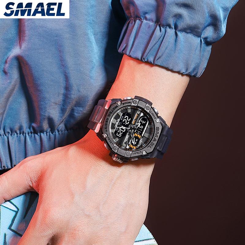 SMAEL 8066 Luxury Sport Men's Digital Watch with Stop Watch & Alarm Water Resistant Plastic Case