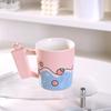Creative Cartoon Animal Straw Cup Personality Niche Mug High Looking Ceramic Cup Gift Souvenir Coffee Cup