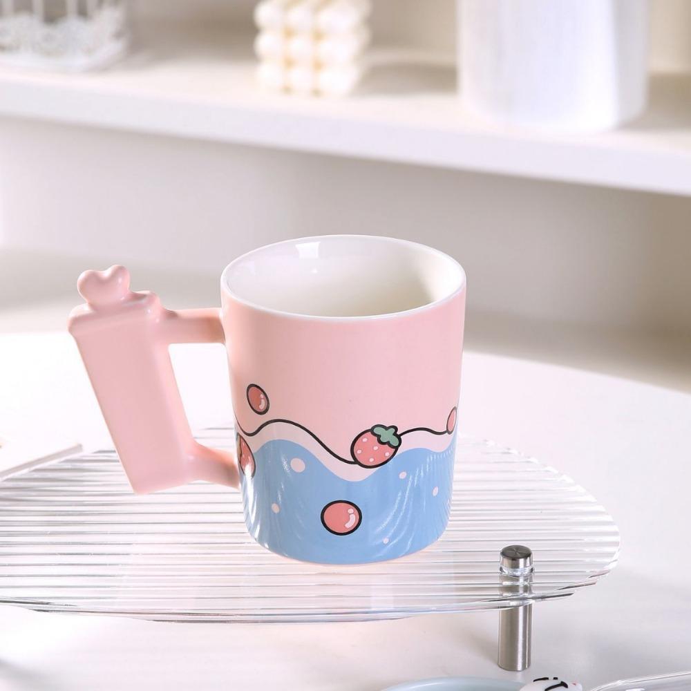 Creative Cartoon Animal Straw Cup Personality Niche Mug High Looking Ceramic Cup Gift Souvenir Coffee Cup