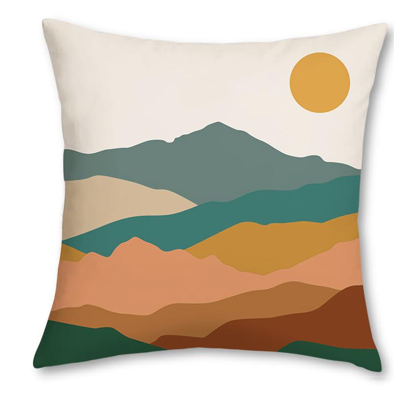 Home Decor Vibrant Geometric And NaturePrint Pillow Covers Pattern Cushion Cover Suitable For Sofa Bedroom Car Pillow Cover