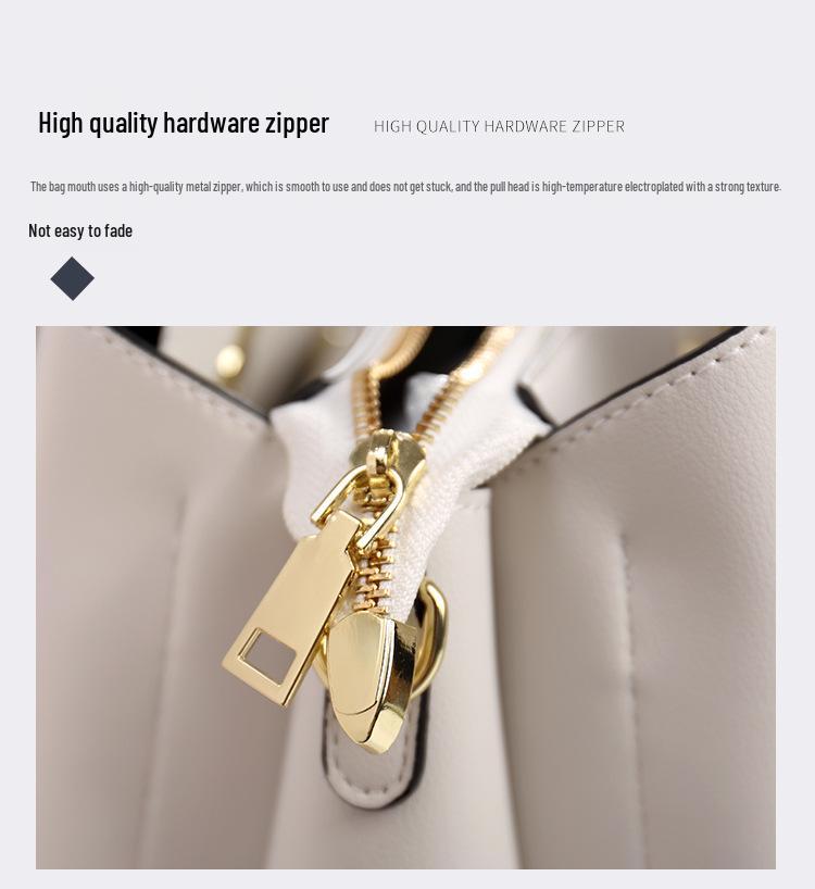 Women's Summer 2025 Luxury Soft Leather Crossbody Shoulder Bag - Elegant High-End Handbag for Moms