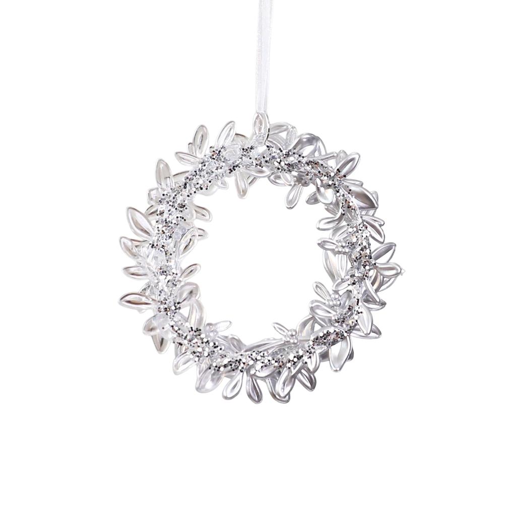 Acrylic Christmas Tree Ornaments Semi-Transparent Gradient Snowflake Hanging Decor with Bell for Holiday Festive Decoration