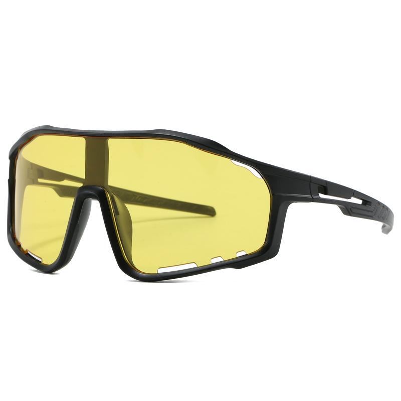 Iridescent Large Frame Cycling Glasses: Windproof, Dustproof, Sport Sunglasses for Outdoor Sun Protection
