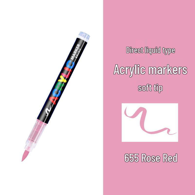 Guangna 8101 Liquid Acrylic Marker Pen Set - 168 Colors, 72 Soft Tips for Student Art, DIY, Hand Painting, and Graffiti.
