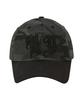 HOODHOOD Hd Artificial Leather Applique Camo Ball Cap Grey