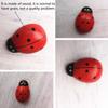 Large Wooden Ladybug Insect Animal Wood Craft DIY Accessories Miniature Fairy Garden Decoration