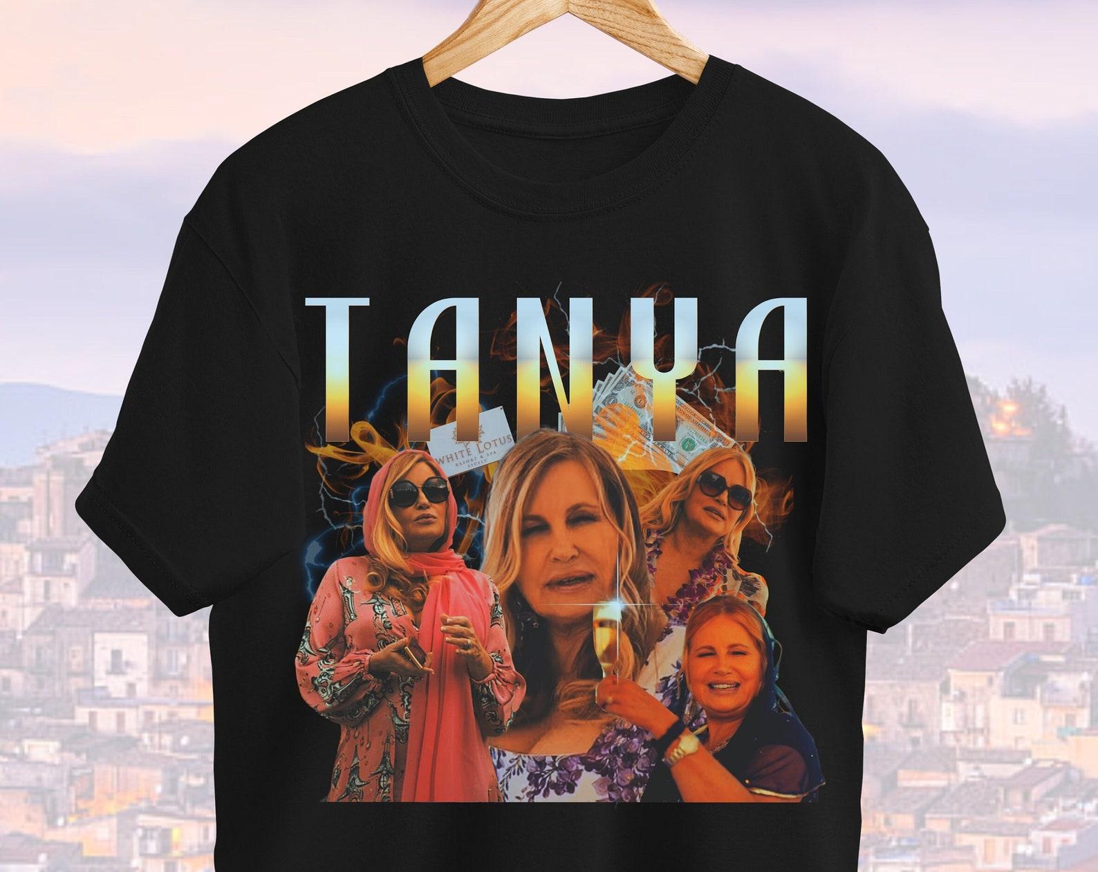 Tanya McQuoid Bootleg Hip Hop T Shirt White Lotus Show Parody Funny Tee 2XL