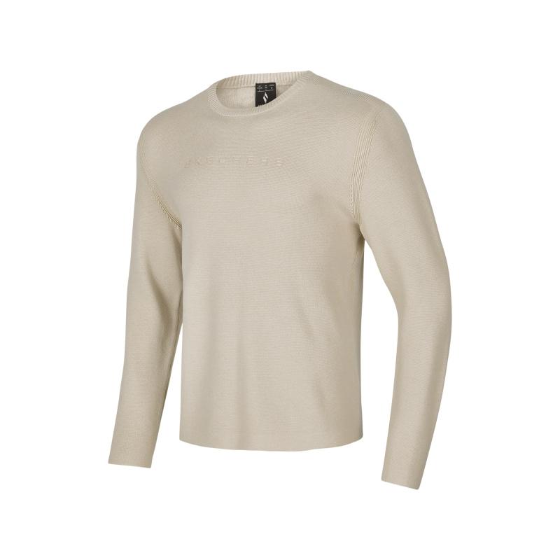 Skechers Comfort Sports Series Fashion Knit Pullover Sweater Men sweater Smoke-Gray P424M009-01CG S