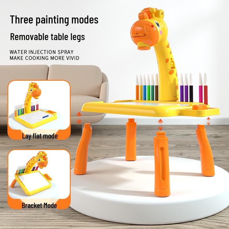 Little Deer Projector Drawing Board: Educational Art & Writing Toy for Children