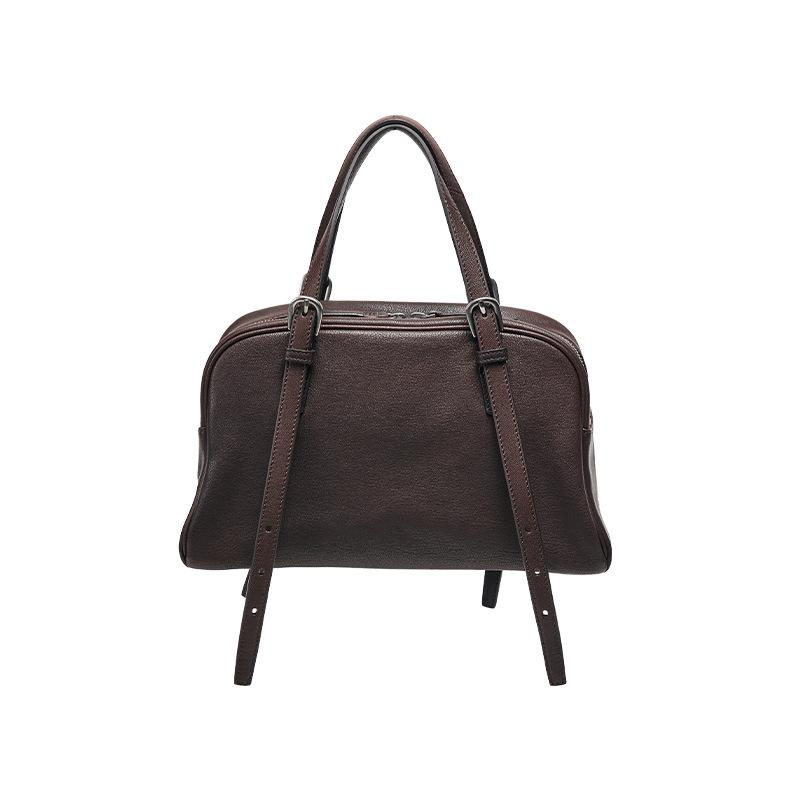 

First layer lambskin yo-yo bowling bag women s retro versatile large-capacity leather portable shoulder bag