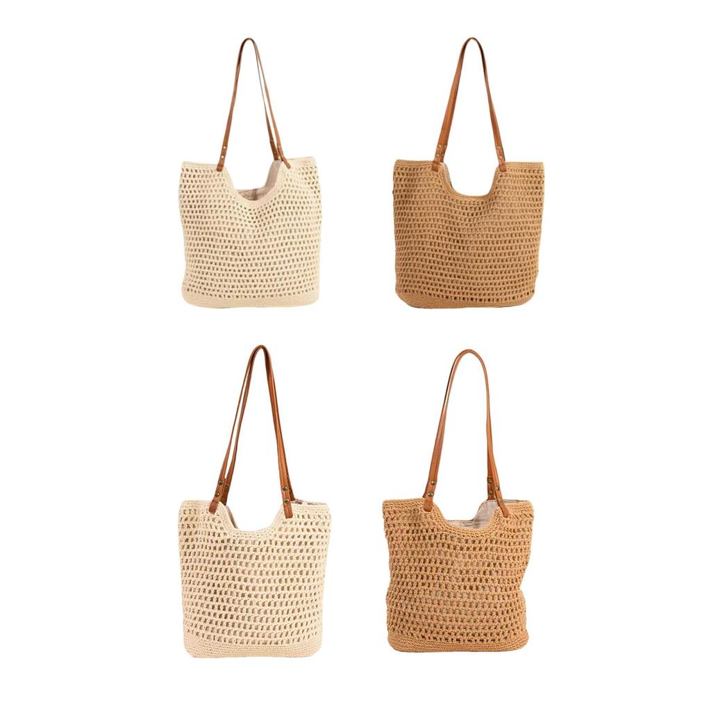 Women Shoulder Bag Boho Woven Handbag Shopping Bag for Birthday Party Travel