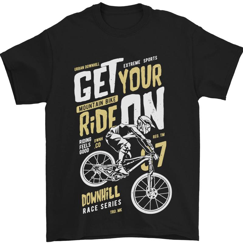 

Get Your Ride In Downhill Mountain Cycling Men s 100% Cotton T-Shirt - Men s Summer Cotton Graphic Tee 5XL різнокольоровий